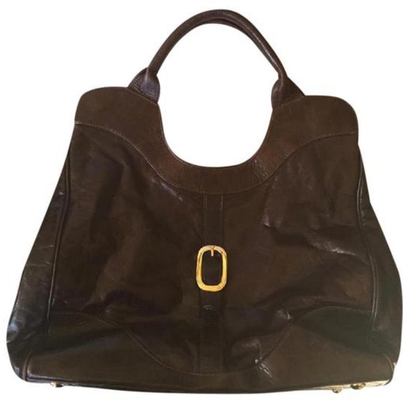 Foley + Corinna Chestnut Leather Jet Set bag tote - Picture 4 of 6